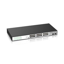 24 Port Full Gigabit PoE Switch with 2 Gigabit SFP Uplink Ports, Up to 30W Pe...