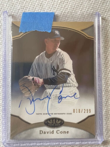 2020 Topps Tier One David Cone Prime Performer Autograph 018/299 Auto