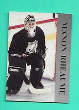 (1) MANON RHEAUME TAMPA BAY GOALIE PROMOTIONAL GREY BORDER NM CARD  (V7304)  