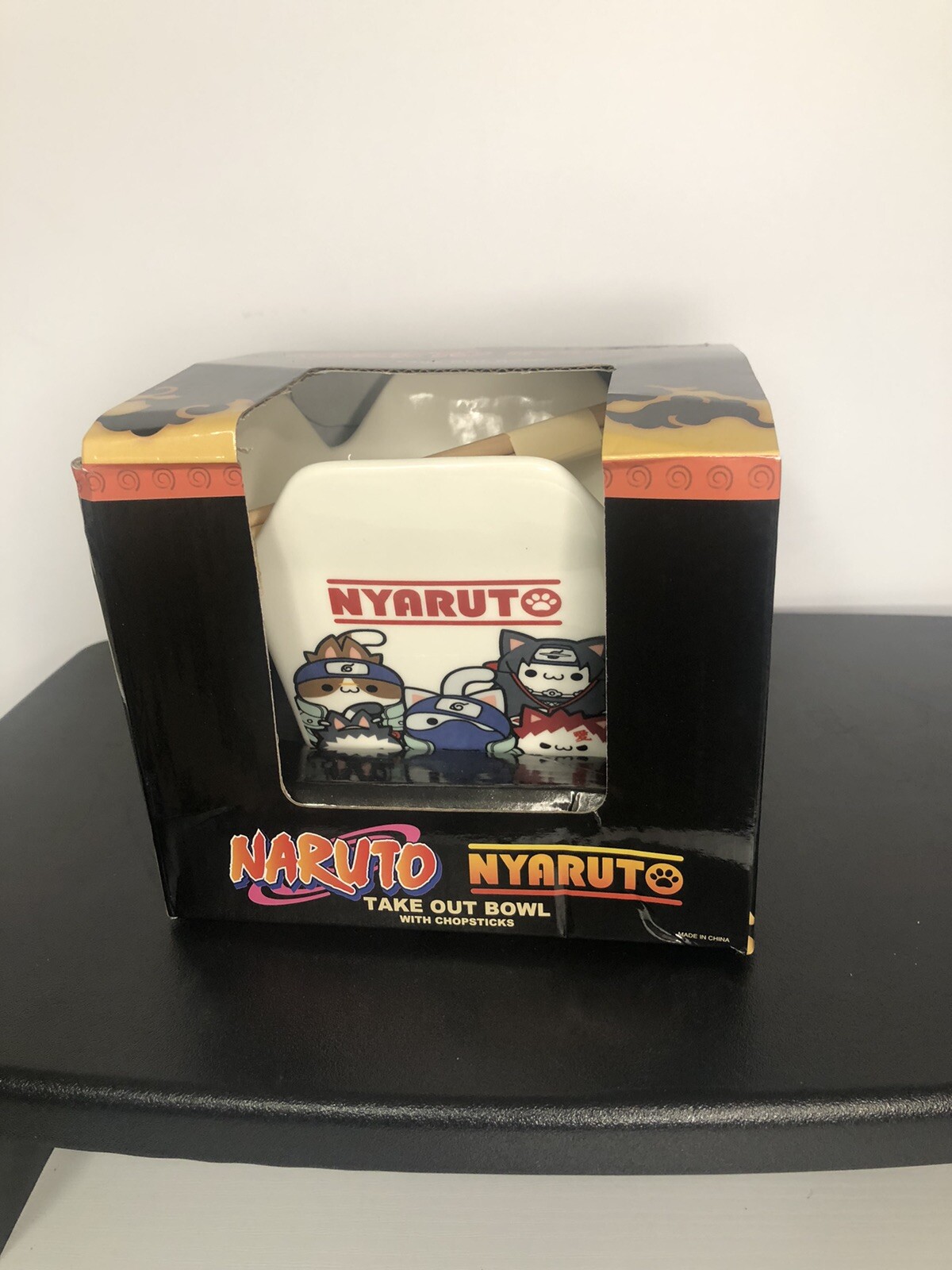 Naruto Noodle Take Out Bowl with Chopsticks – White Brand New