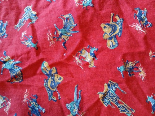 1951 Handmade 2-Sided & Purpose Quilt COWBOY for Child and 50s MOD Print - Picture 9 of 22