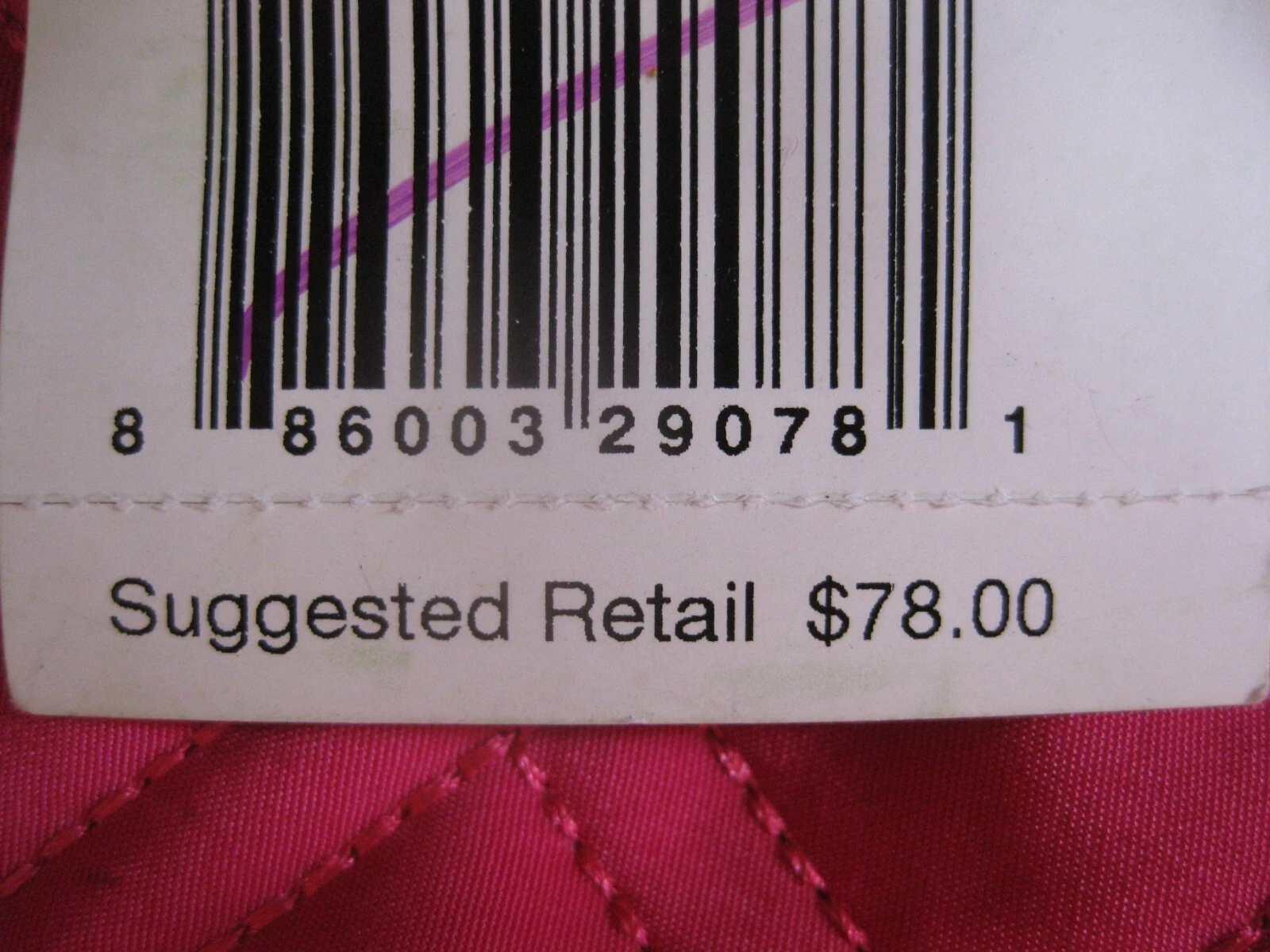 Borsa a tracolla Vera Bradley Hipster rosa fucsia trapuntata borsetta nuova con etichetta