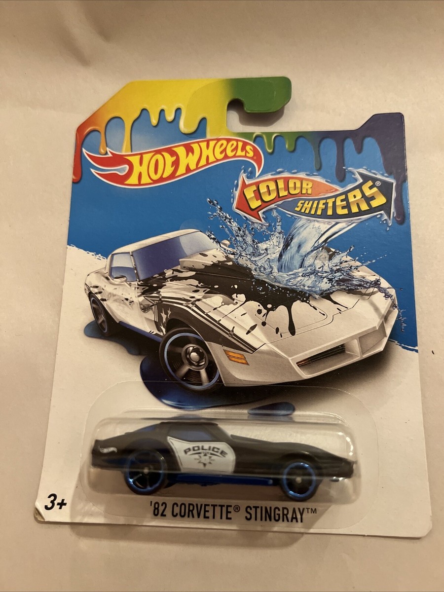 Hot Wheels Color Shifters 82 CORVETTE STINGRAY Bent Card POLICE