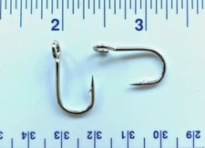 100  6X strength GT 9171 Nickel Plated Open Eye Siwash Fishing Hooks size 4
