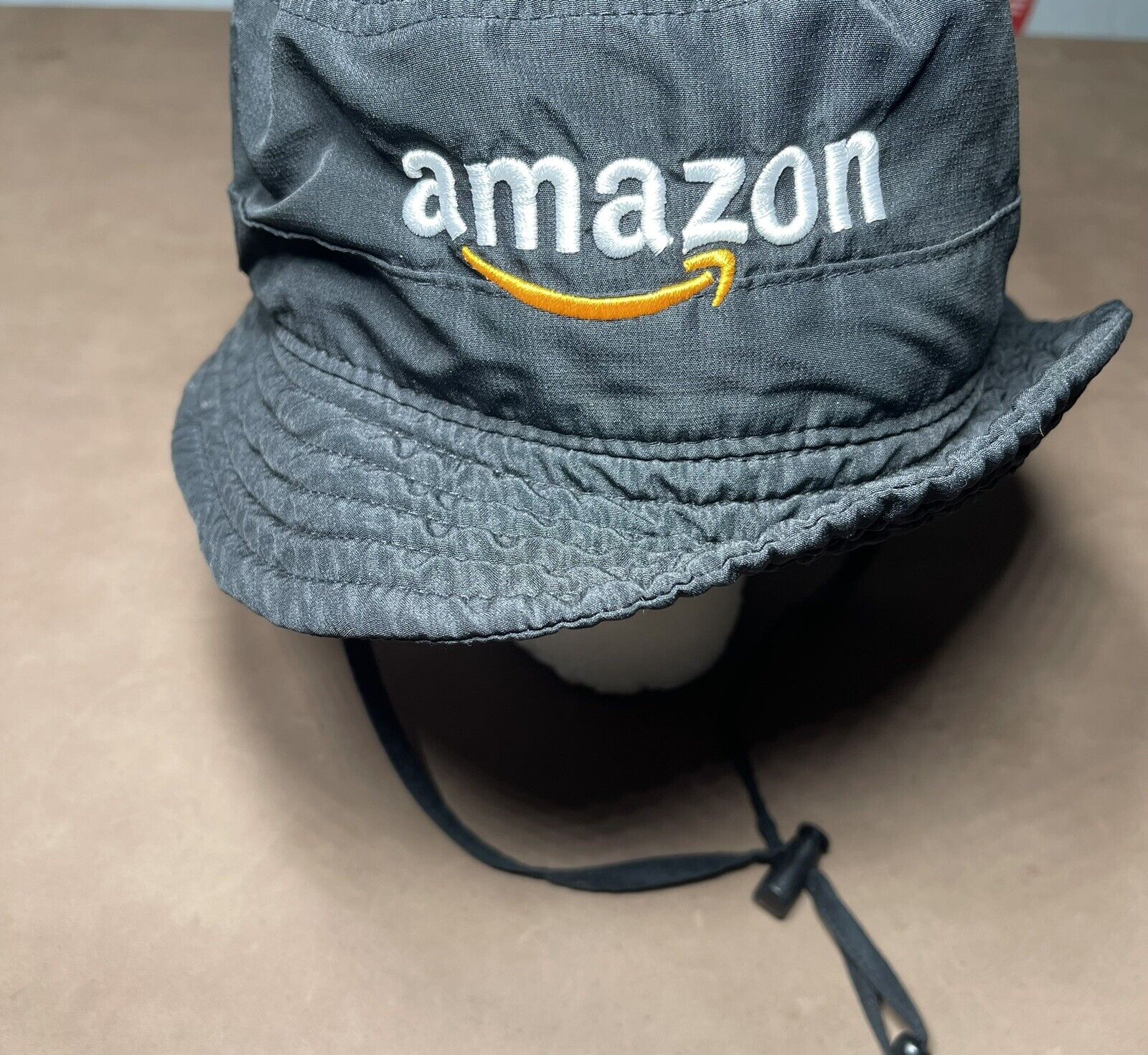 Amazon Employee Bucket Sun Work Hat Black with Wh… - image 2