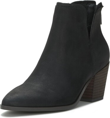 Lucky Brand Beylon Women's Cutout Ankle Booties Black Nubuck