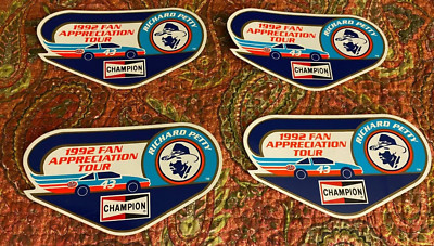 RICHARD PETTY CHAMPION SPARK PLUG STP 1992 FAN APPRECIATION TOUR STICKER LOT 4