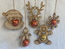 A Set Of 5 Christmas Tree Decorations. Fits Lindt Lindor