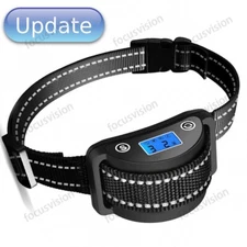 Rechargeable LCD Screen Dog Training Collar Automatic Anti Bark No Barking Shock