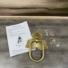 Rejuvenation Wildwood Door Knocker Aged Brass W/Hardware NIB OB