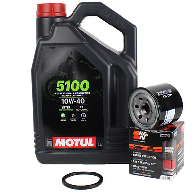Motul 5100 10w40 für Suzuki GSR GSXS GSX-S 750 Ölwechselset  Öl K&N Ölfilter