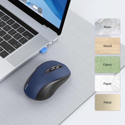 Bluetooth Wireless Mouse, 2-in 1 Bluetooth 5.0 & 3.0 Mouse 2.4G Wireless Portabl - Picture 6 of 8