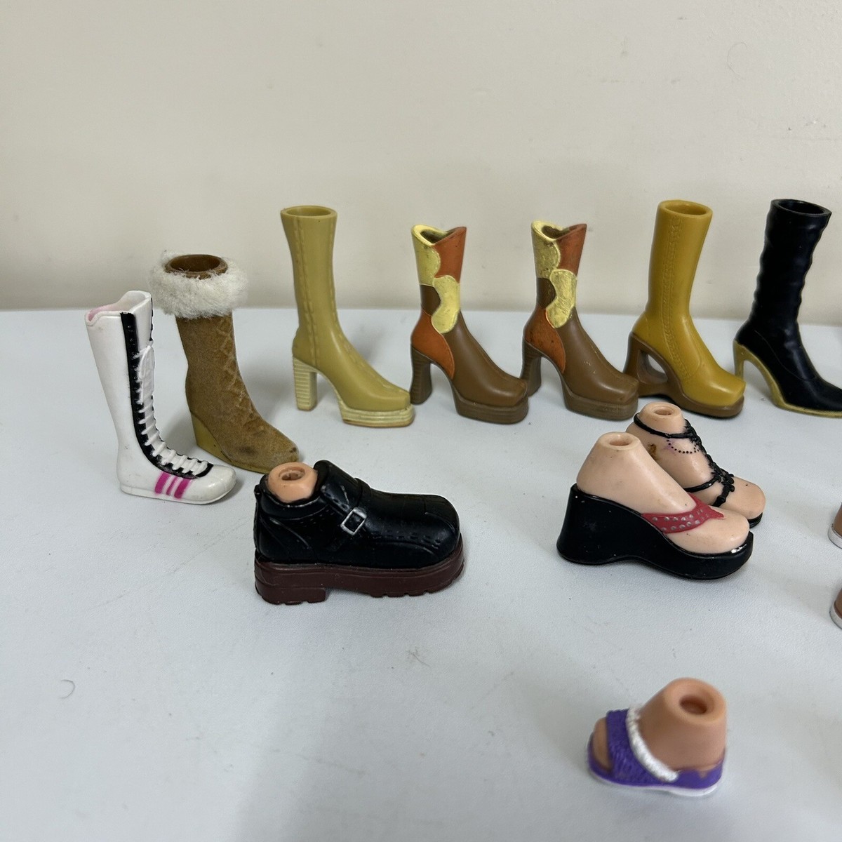 Bratz Doll Shoes Lot -Pairs & Singles Sneakers Heels Boots Sandals