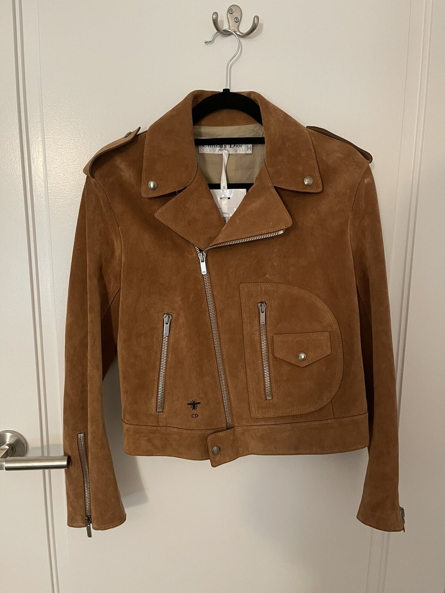 h*o様 dior type A-2 suede leather NWT 2021 Christian Dior suede Biker Jacket size 38 $6000 | eBay