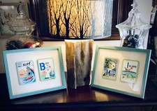 POTTERY BARN MEDIUM CHILDREN ALPHABET LETTERS WALL FRAMED ART