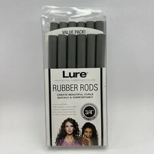 Lure Rubber Rods Hair Rollers Bendable Gray 3/4 In Diameter 12 Count Value Pack