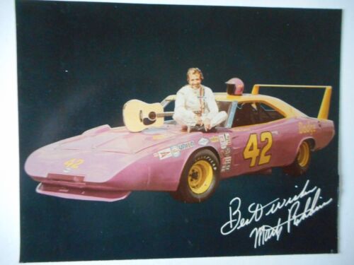 Marty Robbins signed 1970 #42 Dodge SUPERBIRD TOUGH Nascar 5x7 Postcard - Picture 1 of 4