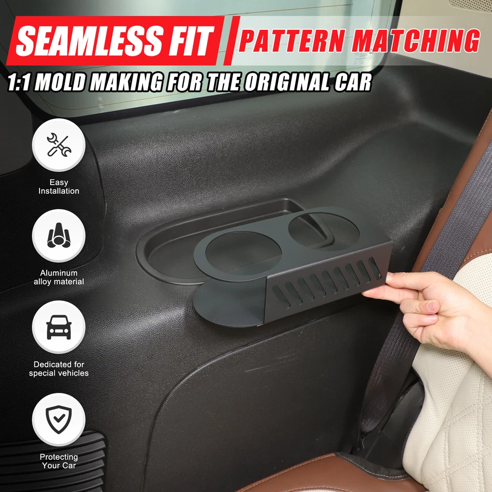 Soporte de montaje doble portavasos derecho 3ª fila para Cadillac Escalade 2007-14 Foto 4 de 4