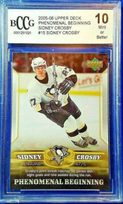 SYDNEY CROSBY UD 2006 # 15 10 GM CARD (RARE) (Bonus UD S2 5 Inserts)