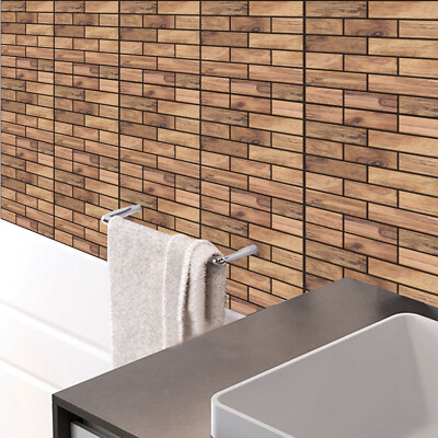 Self-adhesive 3D Tile Brick Wall Sticker 10/20Pcs PVC Panel Wallpaper Waterproof
