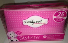 Hollywood Fashion Secrets STYLETTE Beauty Essentials Purse Pink Bag 10pc Kit NIB