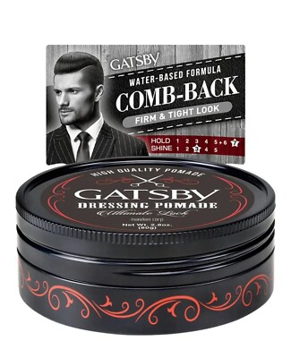 slicked back pomade gatsby oil based