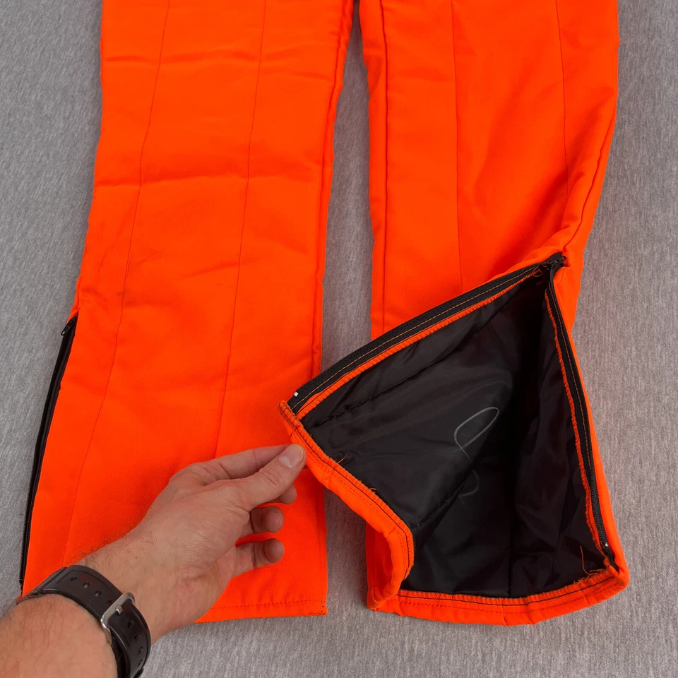 Vintage RedHead Insulated Pants Mens M 34x31 Hunting Orange NEW Deadstock 80s - Image 3 of 4