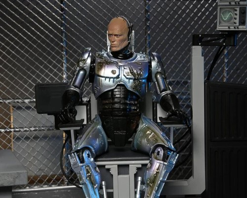 NECA RoboCop Ultimate 7 Inch Action Figure | Battle Damaged RoboCop with Chair - Picture 8 of 16