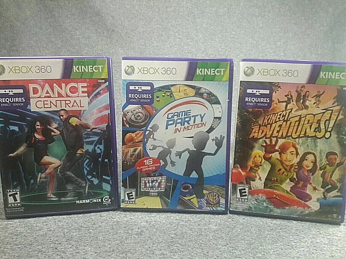 Microsoft Kinect XBOX 360 Games Kinect Adventures & Just Dance 3) Free  Shipping