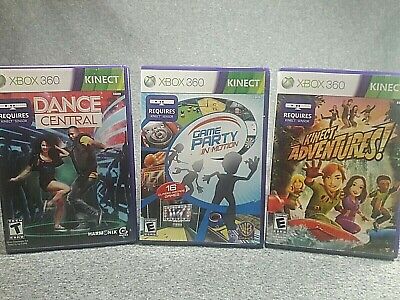 Xbox 360 Kinect Games Lot of 3 (Game Party Motion, Dance Central,  Adventures!)