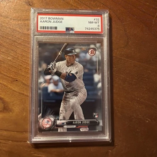2017 Bowman Aaron Judge #32 RC Rookie New York Yankees PSA 8
