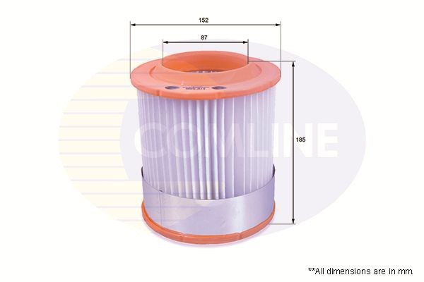 Air Filter 152 mm Outer Diameter 185 mm Height Fits Audi A8 COMLINE EAF586