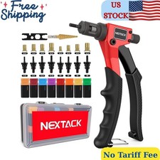 Rivet Nut Tool Kit with a Step Drill Bit  80 Nutserts for Tight Space, 8" Rivnu