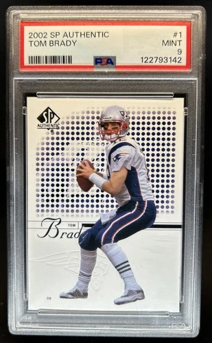 2002 SP Authentic Tom Brady #1 Patriots PSA 9