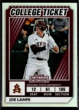 2022 Panini Elite Extra Edition #CTO-18 Joe Lampe College Tickets Optic Holo
