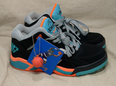 Patrick Ewing Wrap Black/ Baltic/ Shocking Orange 1EW90103-968 Sneaker Sz 10