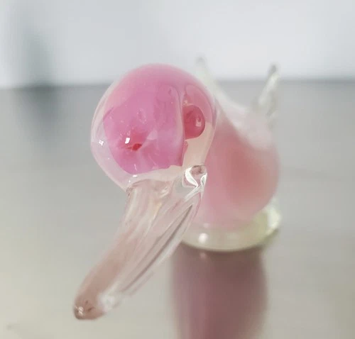 Vintage Murano Glass Pink Duck Attributed To Fratelli Toso