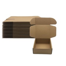 7x6x3 inch Boxes Pack of 25 Brown Corrugated Cardboard Mailer Boxes for Packa...