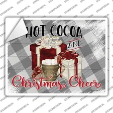 Hot Cocoa Christmas Cheer Novelty Rectangle Sticker Decal Large