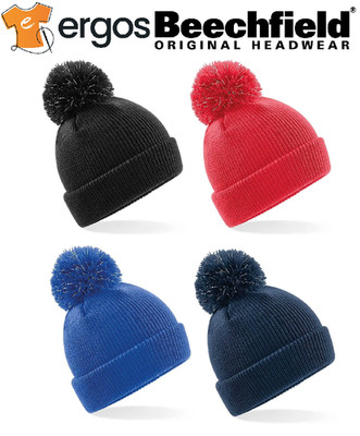 BEECHFIELD Beanie JUNIOR REFLECTIVE BOBBLE BEANIE for Kids Pom Hat