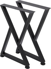 Set of 2 Carbon Steel Table Legs Black 770/880lbs Furniture Legs Replacement