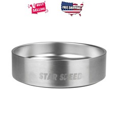 24oz Metal Pet Bowl Non-Slip Rubber Base Insulated Food Water Dish for Dogs Cats