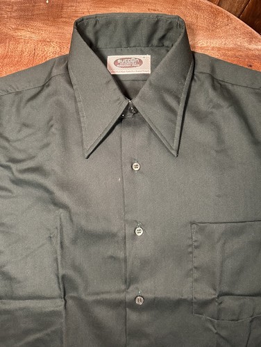 Vintage Sutton Shirt Mens Medium 15-1/2 Button up Shirt Permanent Press Retro - Picture 4 of 8