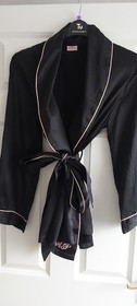 AGENT PROVOCATEUR  VINTAGE ICONIC CLASSIC BLACK  PYJAMA JACKET SIZE LARGE UK 12