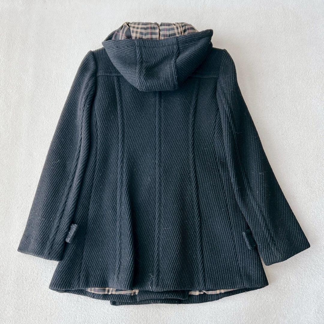 BURBERRY BLUE LABEL Nova Check Trench Coat Women Size 38 S Black From Japan thumbnail 18