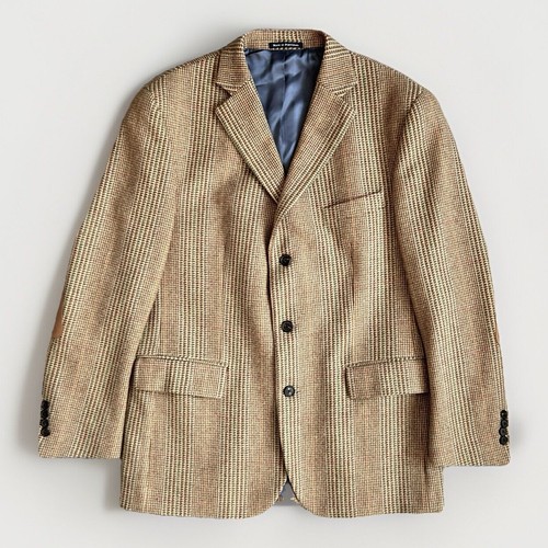 Reid & Taylor Scotland Wool Tweed Blazer Size 42R Houndstooth Sport Coat Jacket - Picture 2 of 24