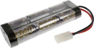 XCell X5300SCR Akkupack 6x Sub-C Kabel, Stecker NiMH L2x3 7.2 V 5300 mAh Akku