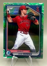 2024 Bowman John Wimmer #BCP-78 1st Bowman Chrome Lunar Glow Refractor