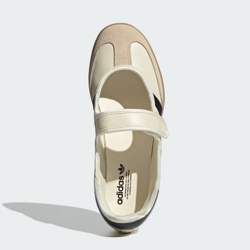 New Adidas Women's Samba Jane Shoes - Cream White / Gum (JR7338