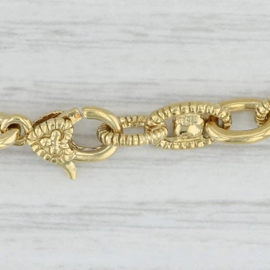 Collar estación piedras preciosas Judith Ripka cadena cable oro amarillo 18k 16,5" Foto 3 de 4